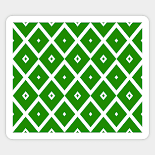 Abstract geometric pattern - green and white. Sticker